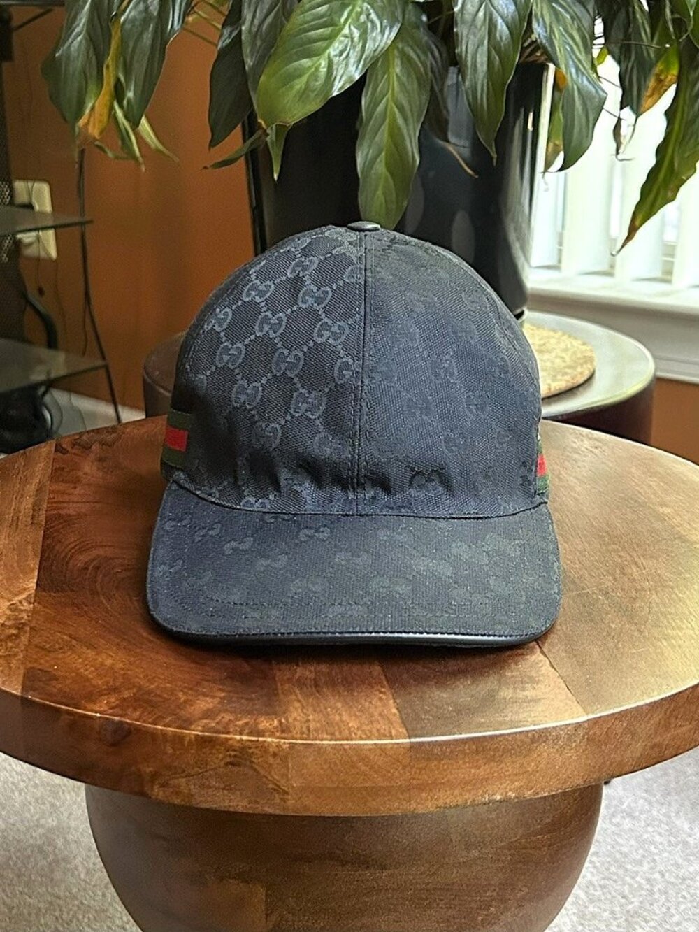 GUCCI Monogram Web Baseball Hat XL, Black - Picture 3 of 10